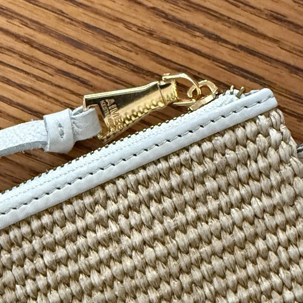 AIMEE KESTENBERG Midtown Wristlet Pouch Natural Raffia